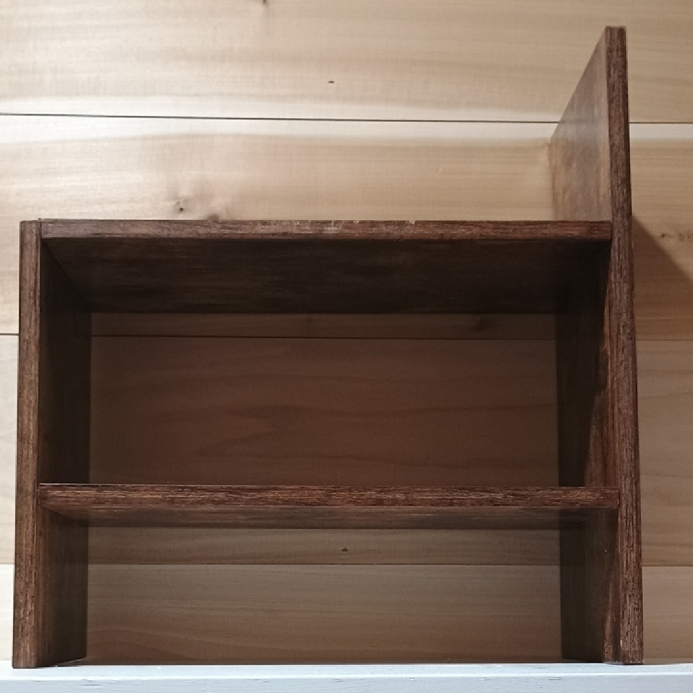 Elegant Brown Wooden Wall Shelf